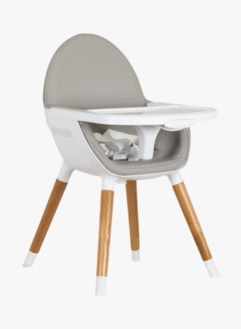Stylish Beechwood High Chair, Grey