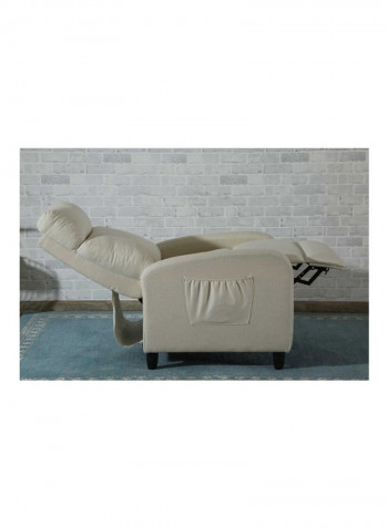 Gogita Single Seater Recliner White 85x96x72centimeter