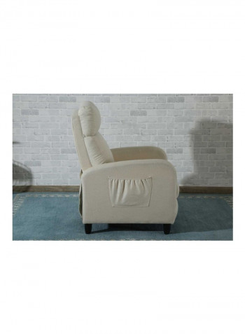 Gogita Single Seater Recliner White 85x96x72centimeter