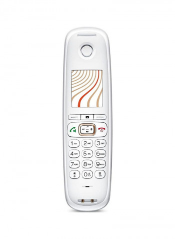 Sculpture Digital Cordless VoIP Phone with Answering Machine And Color Screen For Home, Office And Hotels CL750A GO White