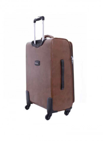 Buffalos Softside 3 Piece Luggage Trolley Set Brown