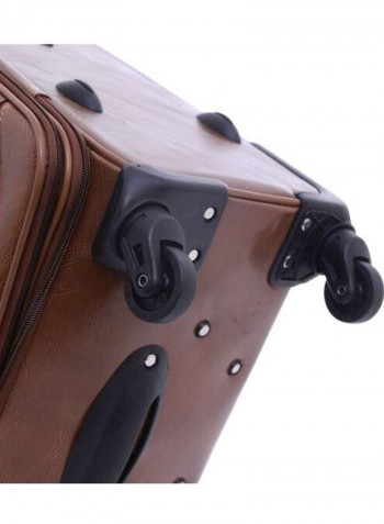 Buffalos Softside 3 Piece Luggage Trolley Set Brown