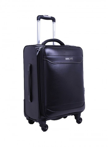 Softside 3 Piece Luggage Trolley Set Black