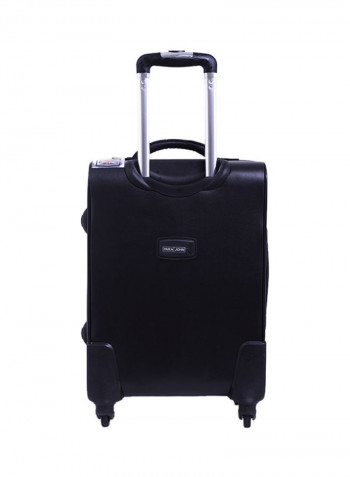 Softside 3 Piece Luggage Trolley Set Black
