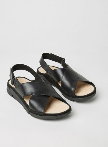 Tri Alexia Leather Sandals Black