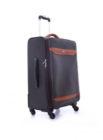 Buffalos Softside 3 Piece Luggage Trolley Set Blue/Brown