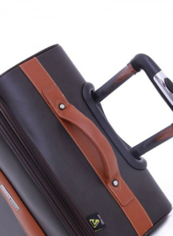Buffalos Softside 3 Piece Luggage Trolley Set Blue/Brown