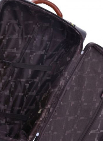 Buffalos Softside 3 Piece Luggage Trolley Set Blue/Brown