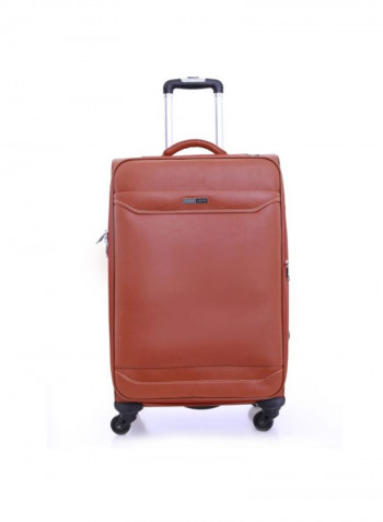 Buffalos Softside 3 Piece Luggage Trolley Set Brown
