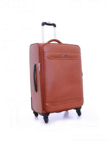 Buffalos Softside 3 Piece Luggage Trolley Set Brown