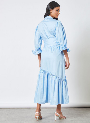 Embellished Midi Dress Blue