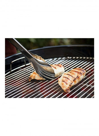 3-Piece Grill Tool Set Silver/Red 21.9 x 2.2 x 9.5inch