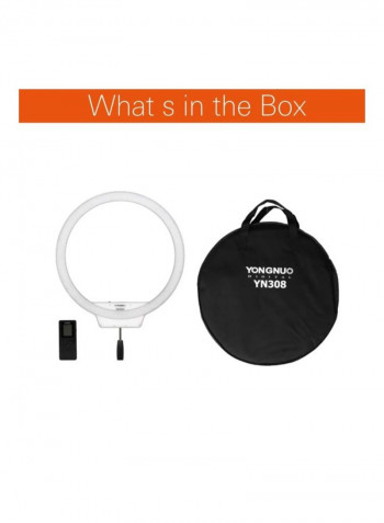 Bi-Colour Wireless LED Ring Video Light White/Black