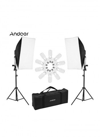 Professional Studio Photography Light Kit Black/White