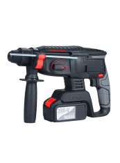 21V Brushless Heavy Duty 4 Function Rotary Hammer Drill Black 43x12x33centimeter