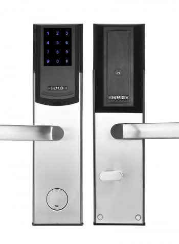 Three Unlocking Ways Security Door Lock Black/Silver 36 x 14.50 x 20.50cm