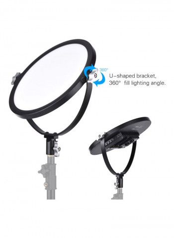 Bi-Colour Temperature Dimmable LED Light Fill Light 26centimeter Black/White