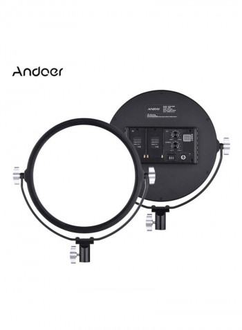 Bi-Colour Temperature Dimmable LED Light Fill Light 26centimeter Black/White