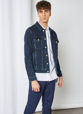 Regular Trucker Jacket Oslo Blue Bk Com