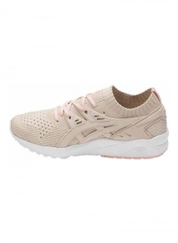 Gel-Kayano Trainer Knit Lace-up Sneakers Beige/Pink/White