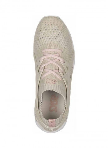 Gel-Kayano Trainer Knit Lace-up Sneakers Beige/Pink/White
