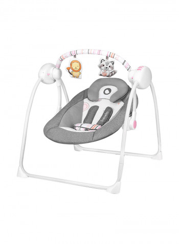 Ruben Swinging Baby Chair - Stone Grey/Rose