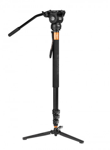 4-Section Aluminum Monopod With GH03F Fluid Head For Camera Black