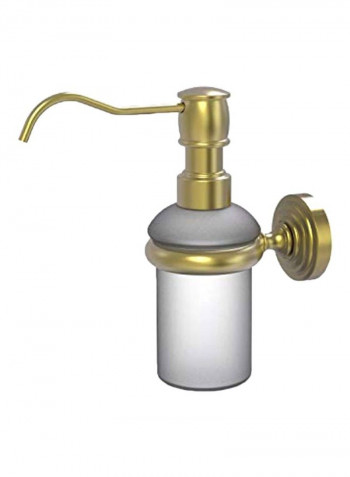 Wall Mounted Soap Dispenser Gold/Clear 3x3x7inch
