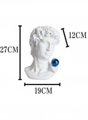 European Style Ball Greek Figure Statue Blue/White