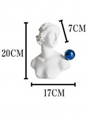 European Style Ball Greek Figure Statue Blue/White