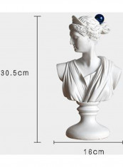European Style Blue Ball Greek Figure Statue Blue