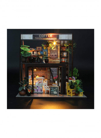 DIY Miniature 3D Puzzles Wooden Dollhouse Set With Light