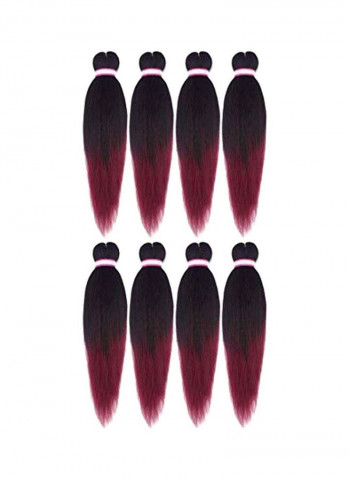 8-Piece Hair Extension Wig 1B/Bug 20inch