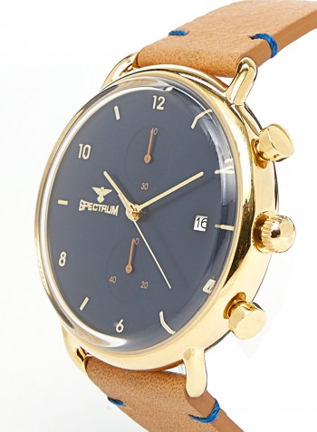 Men's Leather Analog Watch 23061M
