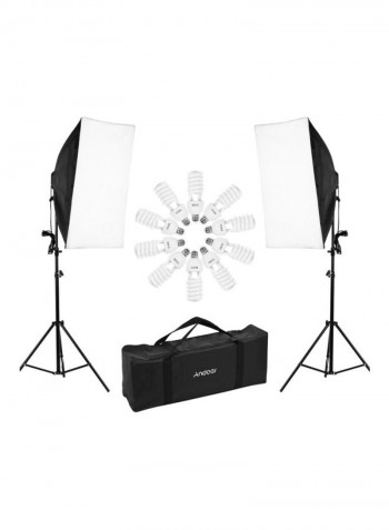 Professional Photography Lighting Kit Set Black/White