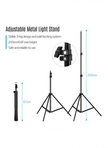Professional Photography Lighting Kit Set Black/White