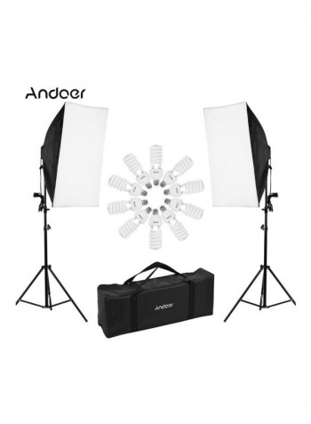 Professional Photography Lighting Kit Set Black/White