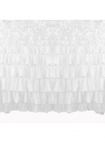 3-Piece Duvet Cover Set Cotton White 53 X  78inch