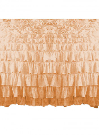 3-Piece Duvet Cover Set Cotton Peach Orange 102 x 86inch