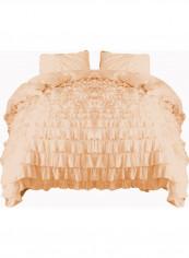 3-Piece Duvet Cover Set Cotton Peach Orange 78 x 78inch