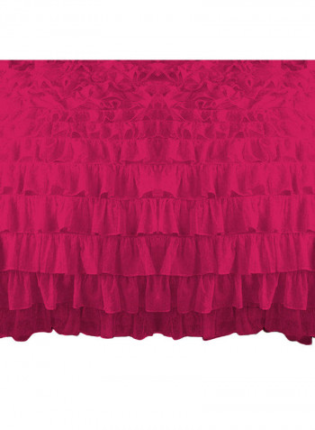 3-Piece Duvet Cover Set Cotton Hot Pink 78 x 78inch