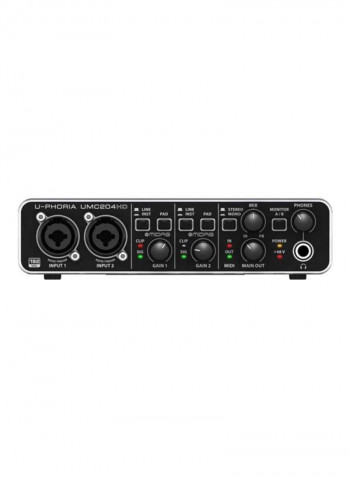 USB-Interface Mic Preamplifiers UMC204HD Black