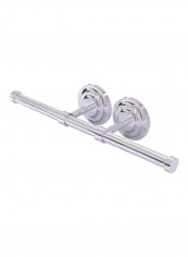 Que New Double Roll Toilet Paper Holder Polished Chrome 14.9x3x3.6inch