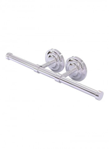 Que New Double Roll Toilet Paper Holder Polished Chrome 14.9x3x3.6inch