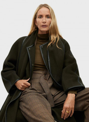 Oversized Coat Khaki Green