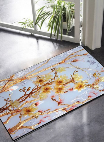 1 Piece Rug Soft Rectangle Flower Print Living Room Bedside Floor Mat multicolour 80*180 (W*L)cmcm