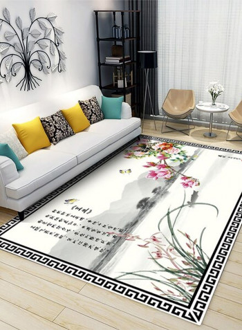 1 Piece Rug Soft Rectangle Flower Print Living Room Bedside Floor Mat multicolour 80*180 (W*L)cmcm