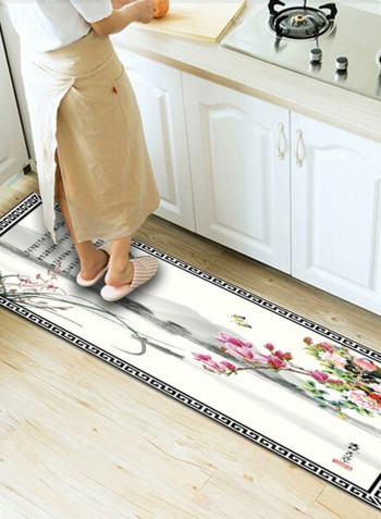 1 Piece Rug Soft Rectangle Flower Print Living Room Bedside Floor Mat multicolour 80*180 (W*L)cmcm