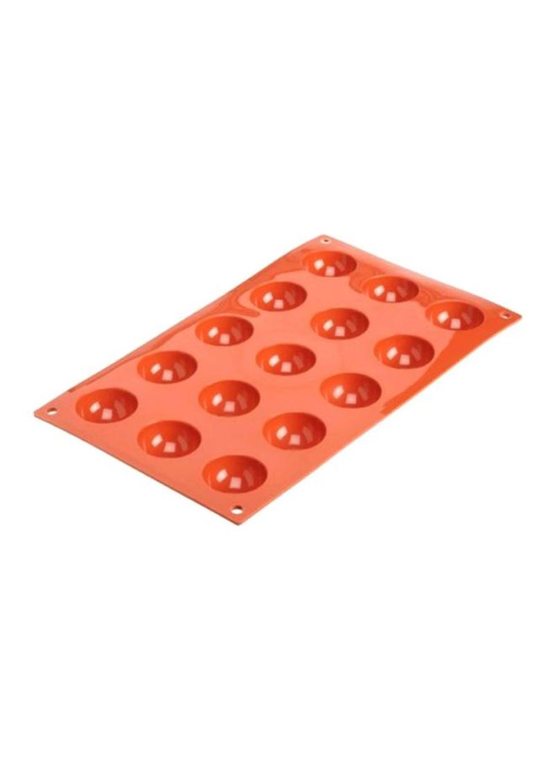 Half-Sphere Silicone Mold Orange 11.8x1.6x0.8inch