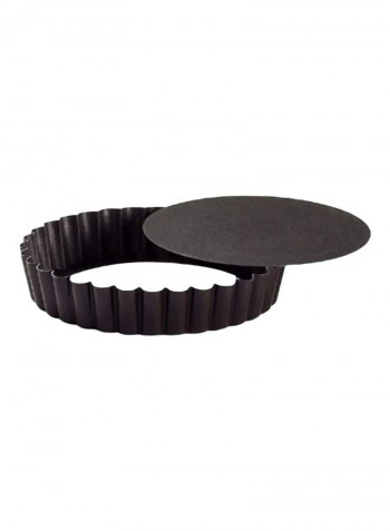 Quiche Tart Mold With Loose Removable Bottom Brown 10.75inch